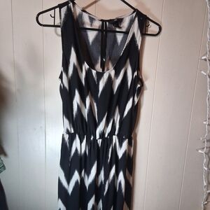 H&M Black and White Chevron Maxi Dress